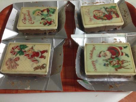 Turrones decorados con chocotransfer y paso a paso del molde Turrones decorados con chocotransfer y paso a paso del molde