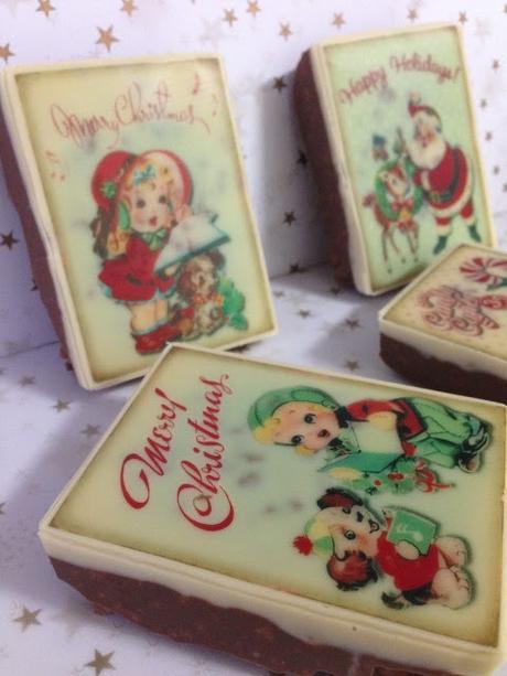 Turrones decorados con chocotransfer y paso a paso del molde Turrones decorados con chocotransfer y paso a paso del molde