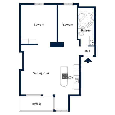 planta abierta piso casa sin puertas interiores estilo nórdico escandinavo distribución diáfana decoración viviendas pequeñas decoración mini pisos decoración atico nordico blog decoración nórdica 