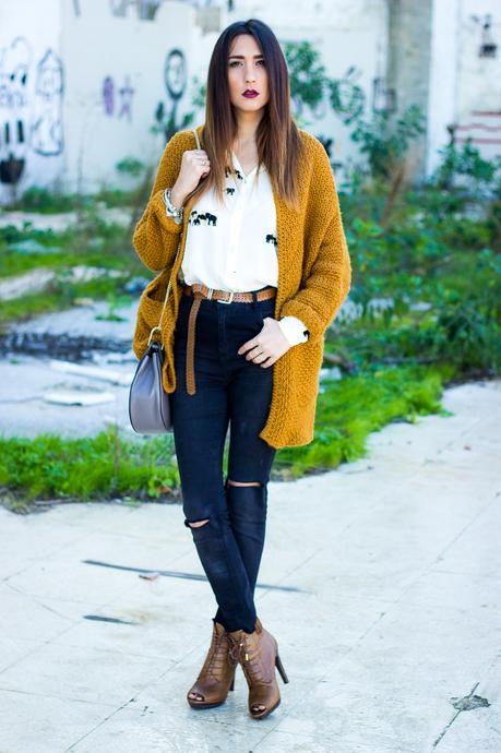 mustard and black