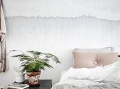 Pared dormitorio efecto acuarela