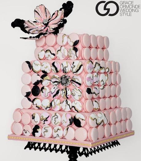 Pastel nupcial del nuevo color Pantone 2016: rosa cuarzo - Foto: www.noviasybodas.cafeversatil.com