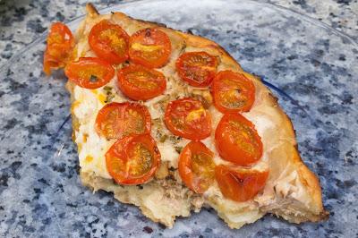 Quiché de pera, mozarella y cherrys