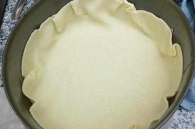 Quiché de pera, mozarella y cherrys