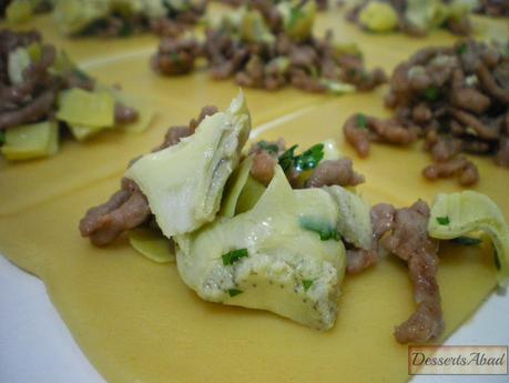 Alcachofas en sorpresa (Relleno)