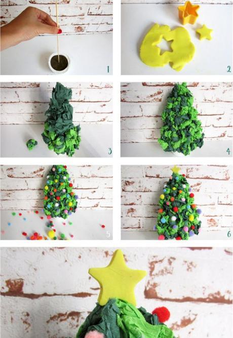 Manualidades con niños. Dos arbolitos de Navidad diferentes. Manualidades con niños. Dos arbolitos de Navidad diferentes.