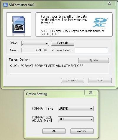 Configuración de SD Formatter para Raspberry Pi