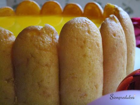 Carlota o Charlota de caqui y mandarina (Idea para Navidad)