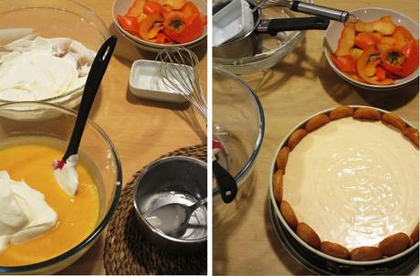 Carlota o Charlota de caqui y mandarina (Idea para Navidad)