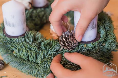 DIY con niños: Corona de adviento fácil