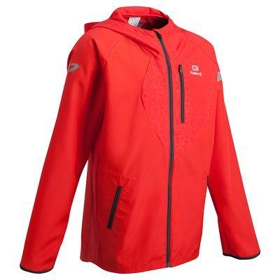 RUNNING_textil Running, Atletismo - CHAQUETA CORTAVIENTOS RUNNING NIÑO EKIDEN ROJO/GRIS KALENJI KALENJI - Ropa de Running