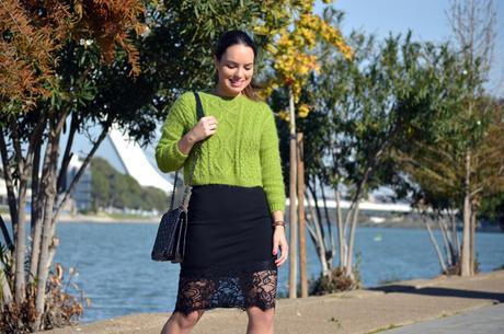 Outfit | Green sweater