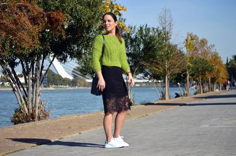 Outfit | Green sweater