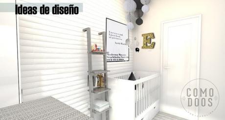 Proyectos Comodoos. La habitacion del bebe Bocetos diseño 3D