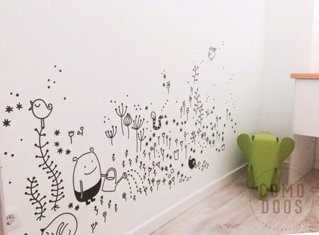 Proyectos Comodoos. La habitacion del bebe Vinilo infantil moderno