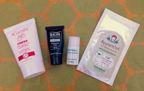 applemint parches nariz, age solution skin method, a pieu aqua nature, kueshi exfoliante fresa