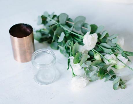 Florero lowcost con un tubo de cobre