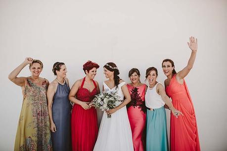 bridesmaids mediterranean wedding www.bodasdecuento.com