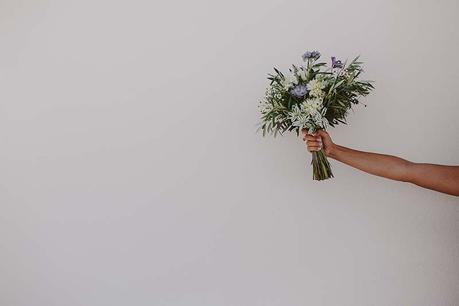 ramo novia hojas olivo www.bodasdecuento.com