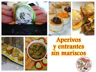 Entrantes y aperitivos sin mariscos