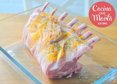 Costillar de cordero, receta casera, fácil, rápida, sencilla, receta fiesta y celebraciones, comida y receta Navidad, Nochebuena, Año nuevo, cous cous, curry, Cocina con Marta
