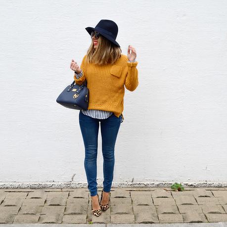 Navy and Mustard