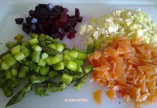 Rollito de salmón ahumado