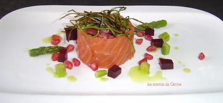 Rollito de salmón ahumado