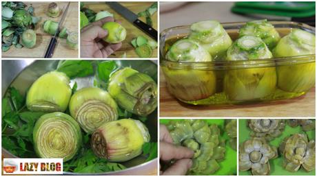 Flores de alcachofa y jamón. Receta navideña