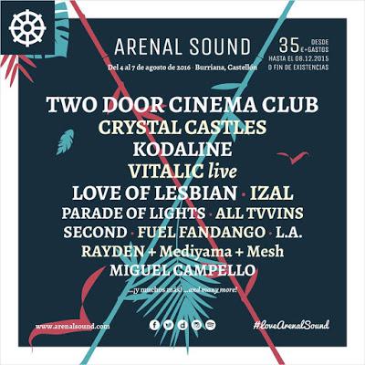 Arenal Sound 2016: Crystal Castles, Izal, All Tvvins, Second, Miguel Campello...