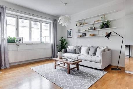 estilo nórdico escandinavo distribución diáfana decoracion pisos segunda mano decoración pisos pequeños decoración mini pisos decoración funcional decoración en gris decoración con estilo blog decoración nórdica 