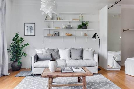 estilo nórdico escandinavo distribución diáfana decoracion pisos segunda mano decoración pisos pequeños decoración mini pisos decoración funcional decoración en gris decoración con estilo blog decoración nórdica 