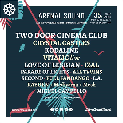 Arenal Sound 2016: Crystal Castles, Izal, All Tvvins, Second...