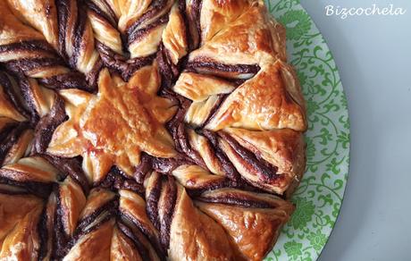 ESTRELLA DE HOJALDRE Y CHOCOLATE