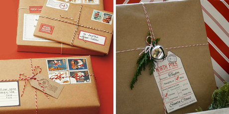 Libros de Navidad empaquetados como envíos postales