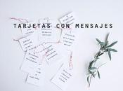 Tarjetas mensaje para árbol navidad