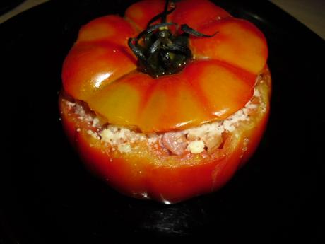 TOMATES RELLENOS DE ARROZ Y CARNE PICADA, TOMATES PASO DOBLE