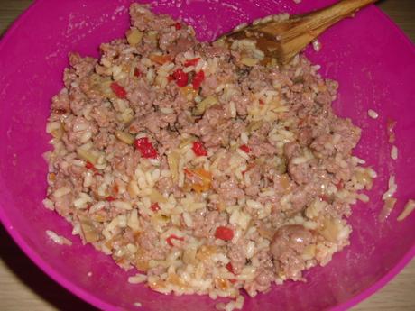 TOMATES RELLENOS DE ARROZ Y CARNE PICADA, TOMATES PASO DOBLE
