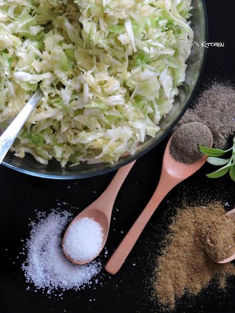 Ensalada de col - guarnición - ideas para Navidad