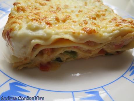 LASAGNA O LASAÑA DE VERDURAS. RECETA OVOLACTEOVEGETARIANA.