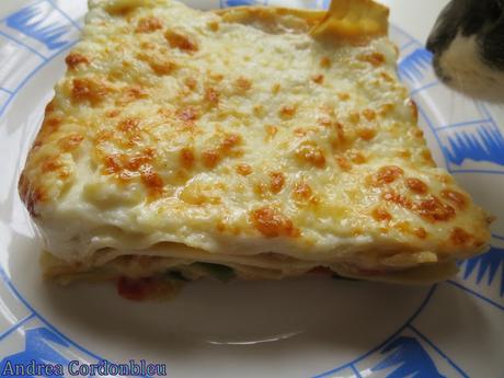 LASAGNA O LASAÑA DE VERDURAS. RECETA OVOLACTEOVEGETARIANA.