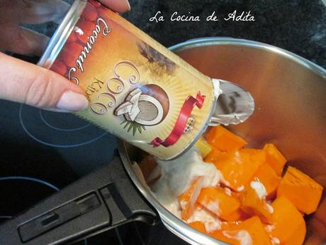 Crema de calabaza, con lemon grass