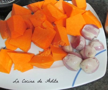 Crema de calabaza, con lemon grass