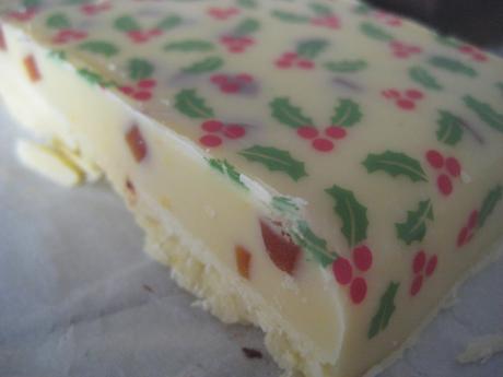 TURRÓN DE CHOCOLATE BLANCO Y NARANJA