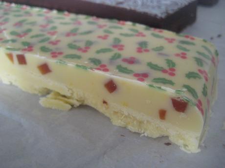 TURRÓN DE CHOCOLATE BLANCO Y NARANJA