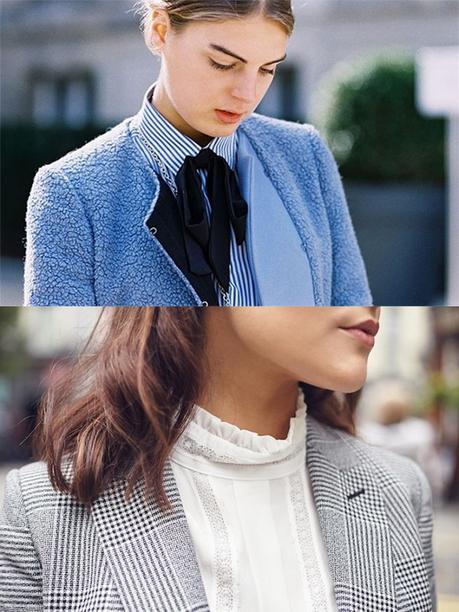 Blusa victoriana y blusa con lazada