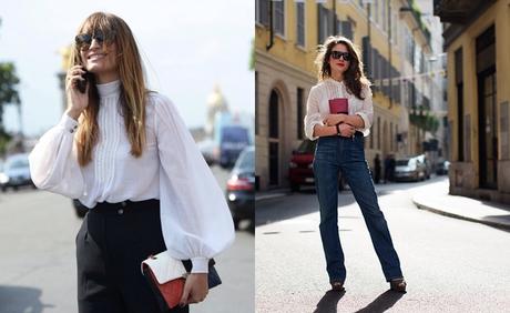 Blusa victoriana y blusa con lazada