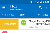 Configurar acciones para deslizar dedo en Outlook Mail Movil