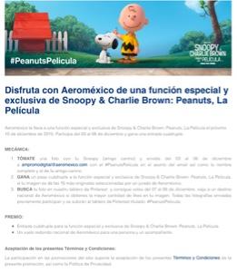 Aeromexico te invita a ver la Película Snoopy y Charlie Brown Peanuts