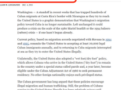 York Times: migración cubana politica insostenible